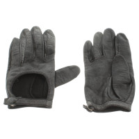 Salvatore Ferragamo Lederen handschoen in Gray