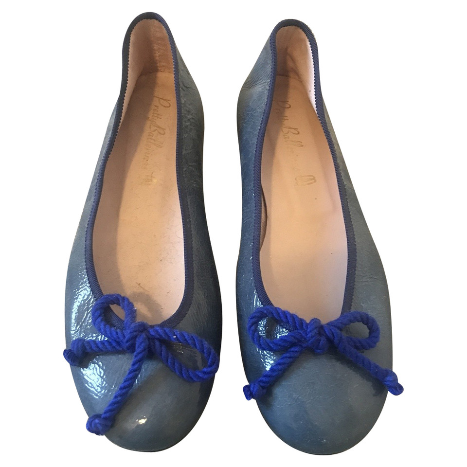 Pretty Ballerinas Mocassini/Ballerine in Pelle verniciata in Blu