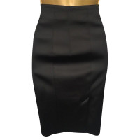 Karen Millen Black Lace Satin BodyCon TUXEDO Skirt