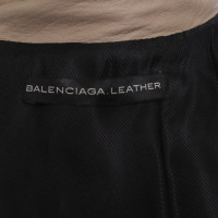 Balenciaga Leather Jacket in Beige