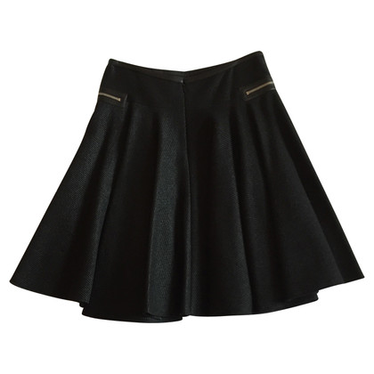 Versace Black skirt in metallic wool 38 IT