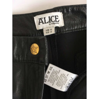 Alice By Temperley Pantalon en cuir noir