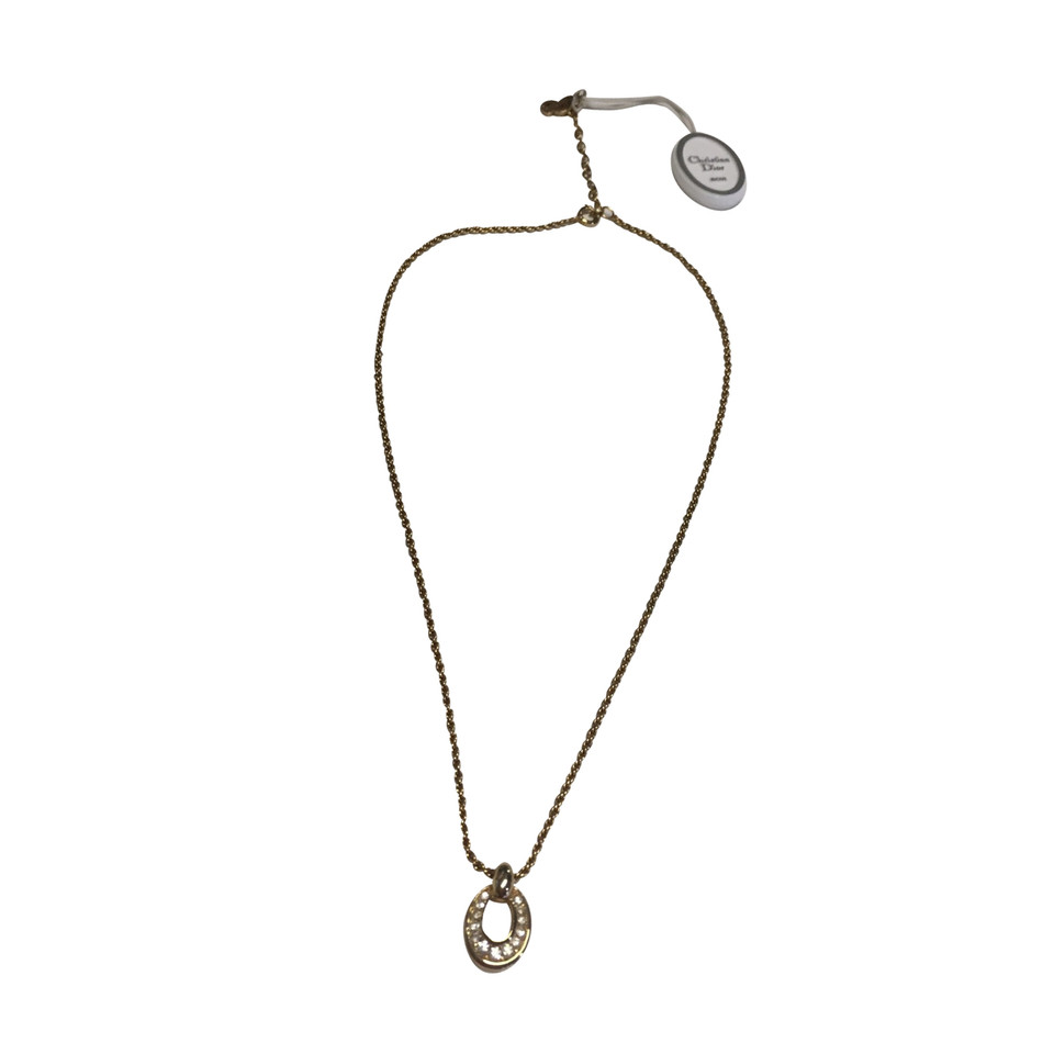 Christian Dior Ketting met strass-hanger