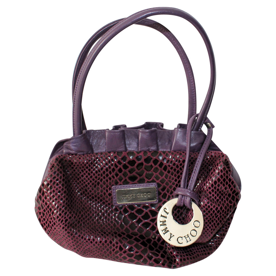 Jimmy Choo Jimmy Choo burgundy snake handbag