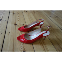 Navyboot Pumps/Peeptoes Leather in Red