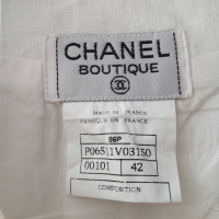 Chanel Robe en lin blanc