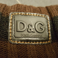 D&G Gants en laine avec empiècements en cuir