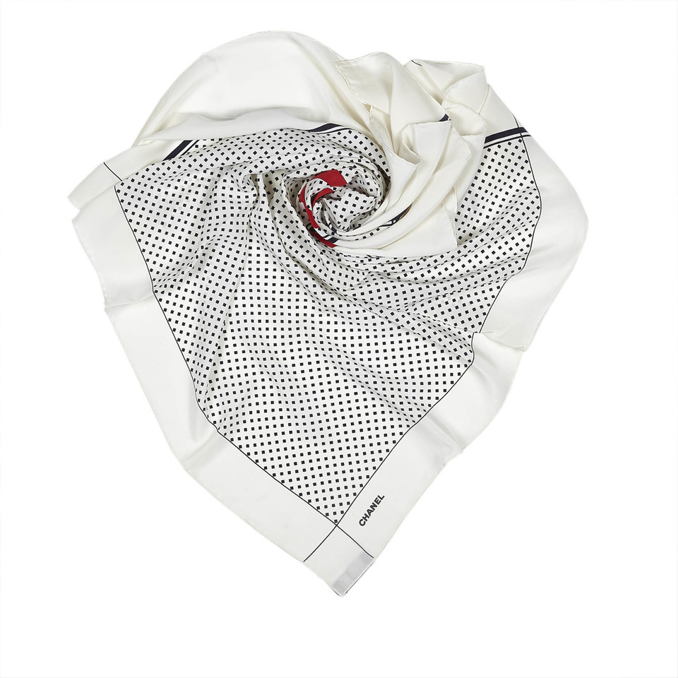Chanel Silk scarf with dots pattern