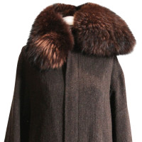 Yohji Yamamoto manteau Vintage avec col de fourrure