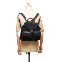 Gucci Bamboo Backpack aus Wildleder in Schwarz