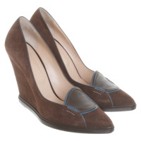 Bally Wedges Suede in Brown