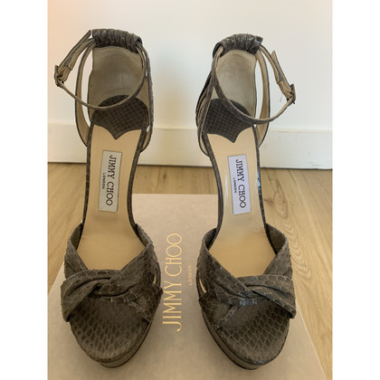 Jimmy Choo Sandals Leather in Grey