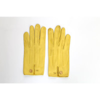 Hermès Lederhandschuhe in Gelb