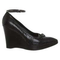 Jil Sander Wedges Leather in Black