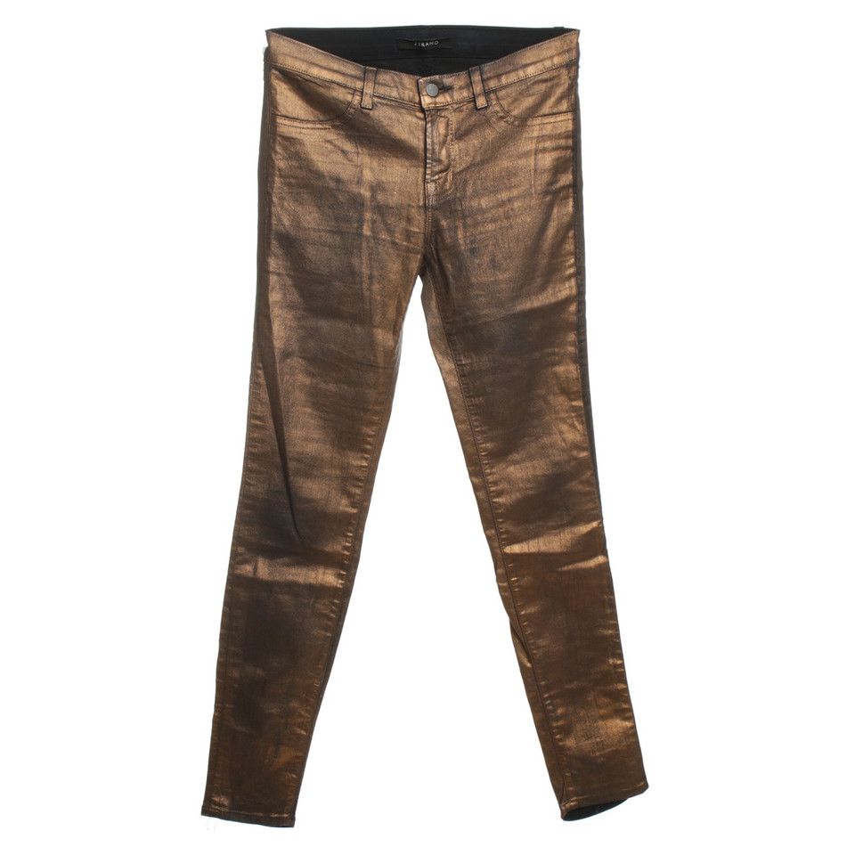 J Brand Jeans in bronze metallic