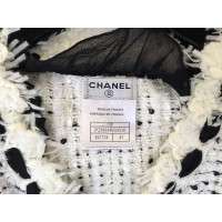 Chanel Bouclé jas in zwart / wit