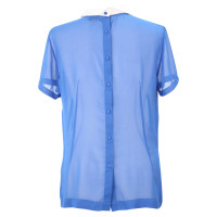 French Connection Transparente Bluse in Blau