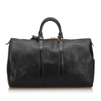 Louis Vuitton Keepall 50 Leer in Zwart