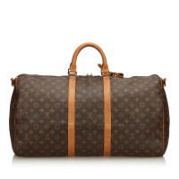 Louis Vuitton Keepall 55 Canvas in Bruin