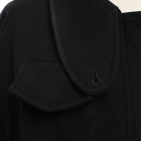 Dries Van Noten Jacke/Mantel aus Wolle in Schwarz