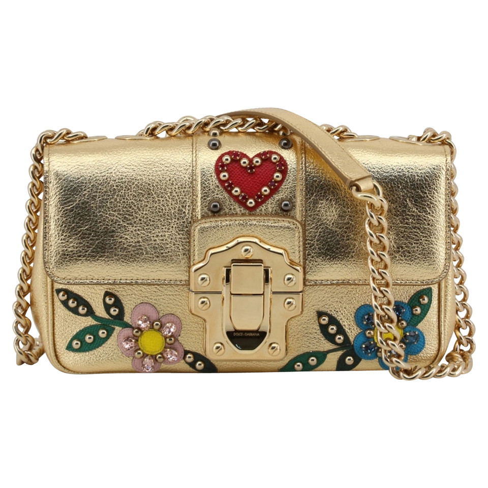 Dolce & Gabbana Shoulder bag Leather in Gold