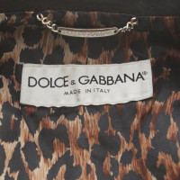 Dolce & Gabbana Veste en cuir noire