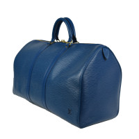 Louis Vuitton Keepall 55 aus Leder in Blau