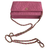 Chanel Wallet on Chain Leer in Fuchsia