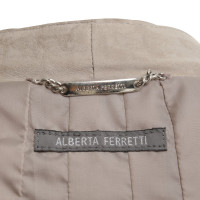 Alberta Ferretti Veste en cuir en gris