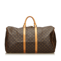 Louis Vuitton Keepall 55 aus Canvas in Braun