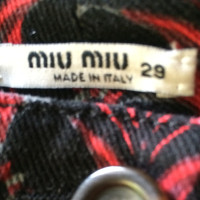 Miu Miu Pantaloni con motivo