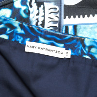 Mary Katrantzou Leather skirt with print
