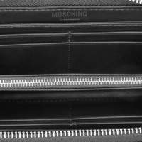 Moschino Zippy portemonnee in zwart / zilver