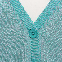 Moschino Love Cardigan in turquoise / silver