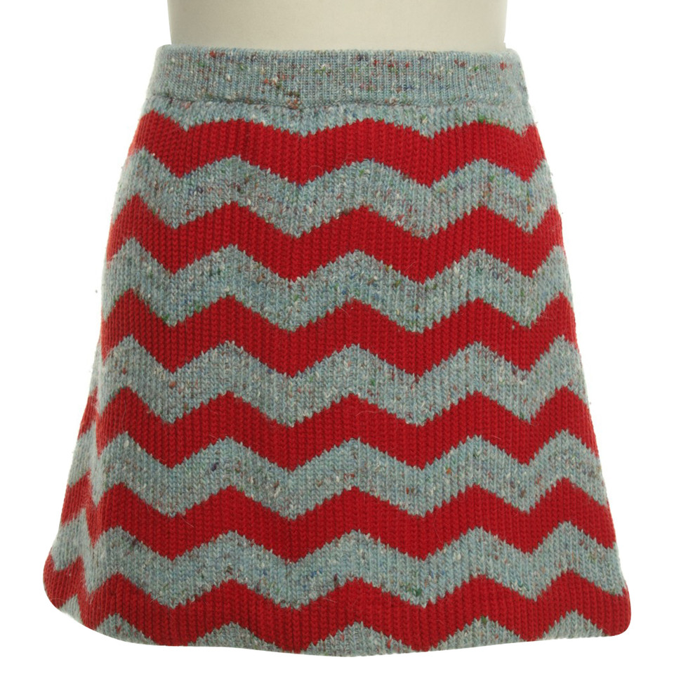 Miu Miu Knitted skirt with pattern