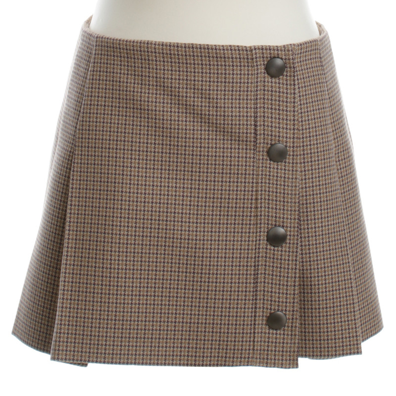 Miu Miu Pleated skirt with Houndstooth pattern