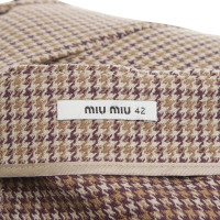 Miu Miu Pleated skirt with Houndstooth pattern