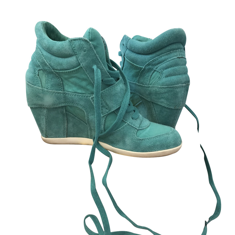 Ash Chaussures compensées en Daim en Vert