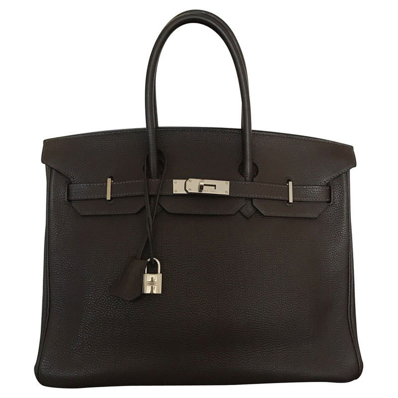 Hermès &quot;Birkin Bag 35&quot; in dark brown - Buy Second hand Hermès &quot;Birkin Bag 35&quot; in dark brown for ...
