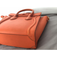 Céline Luggage Nano aus Leder in Orange
