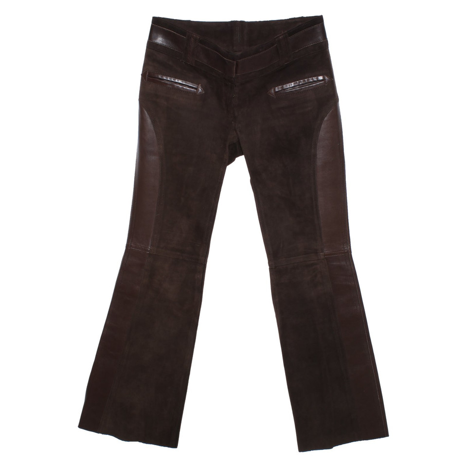 Dolce & Gabbana Trousers Leather in Brown