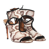 Aquazzura Snake leather peep-toes