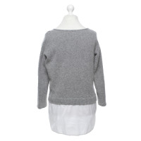 Luisa Cerano Sweater in grijs / wit