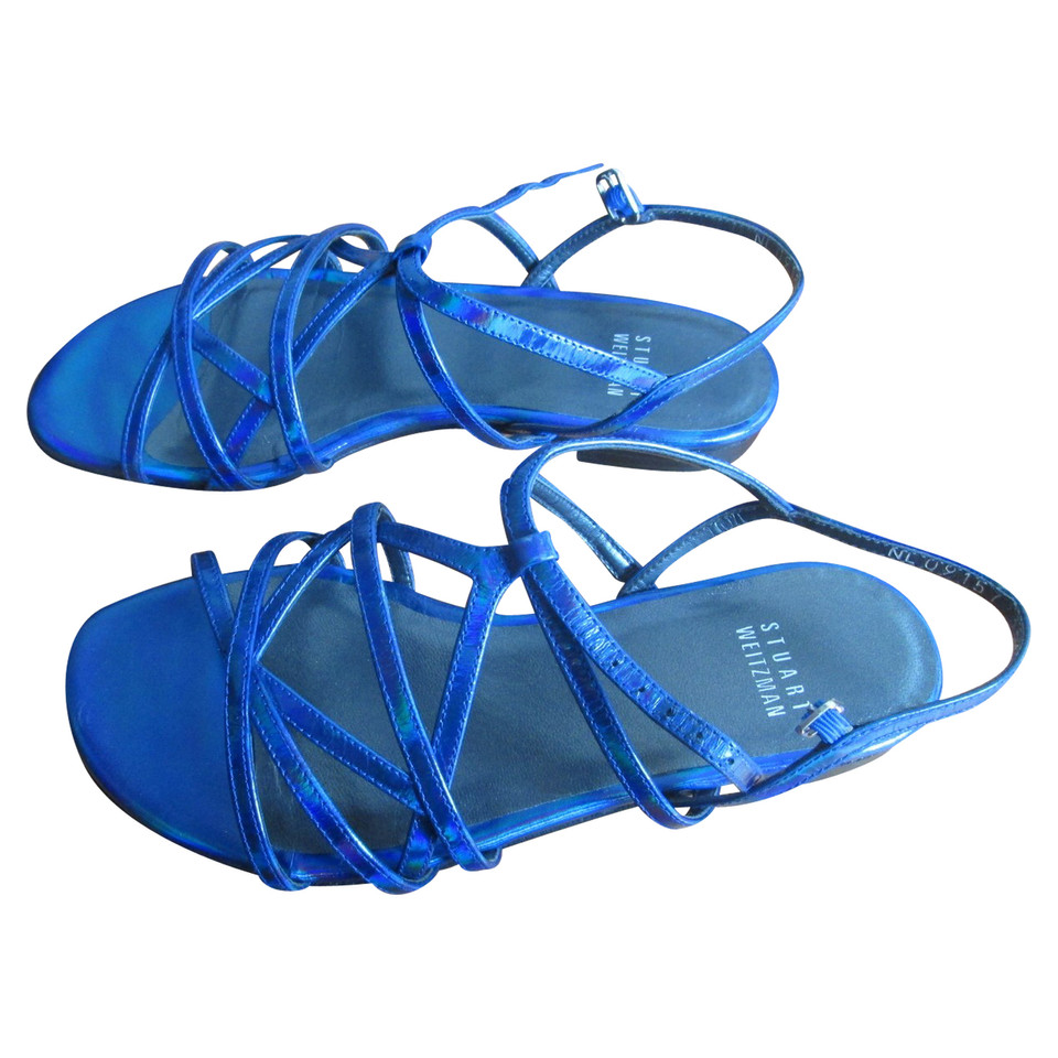 Stuart Weitzman blauwe sandalen