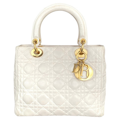 Christian Dior Lady Dior Leather in White