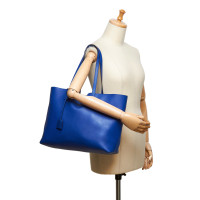 Saint Laurent Shopping Bag Leather in Blue