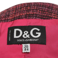 Dolce & Gabbana giacca di tweed con ruches
