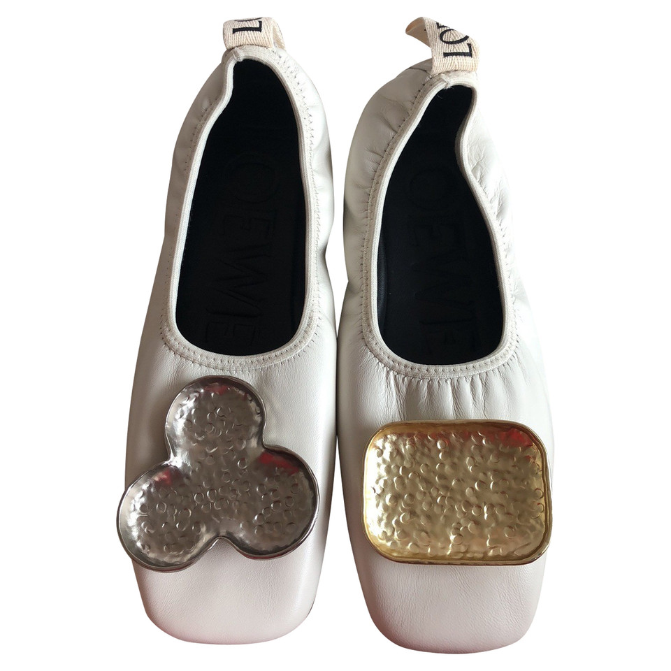 Loewe Slippers/Ballerinas Leather in White