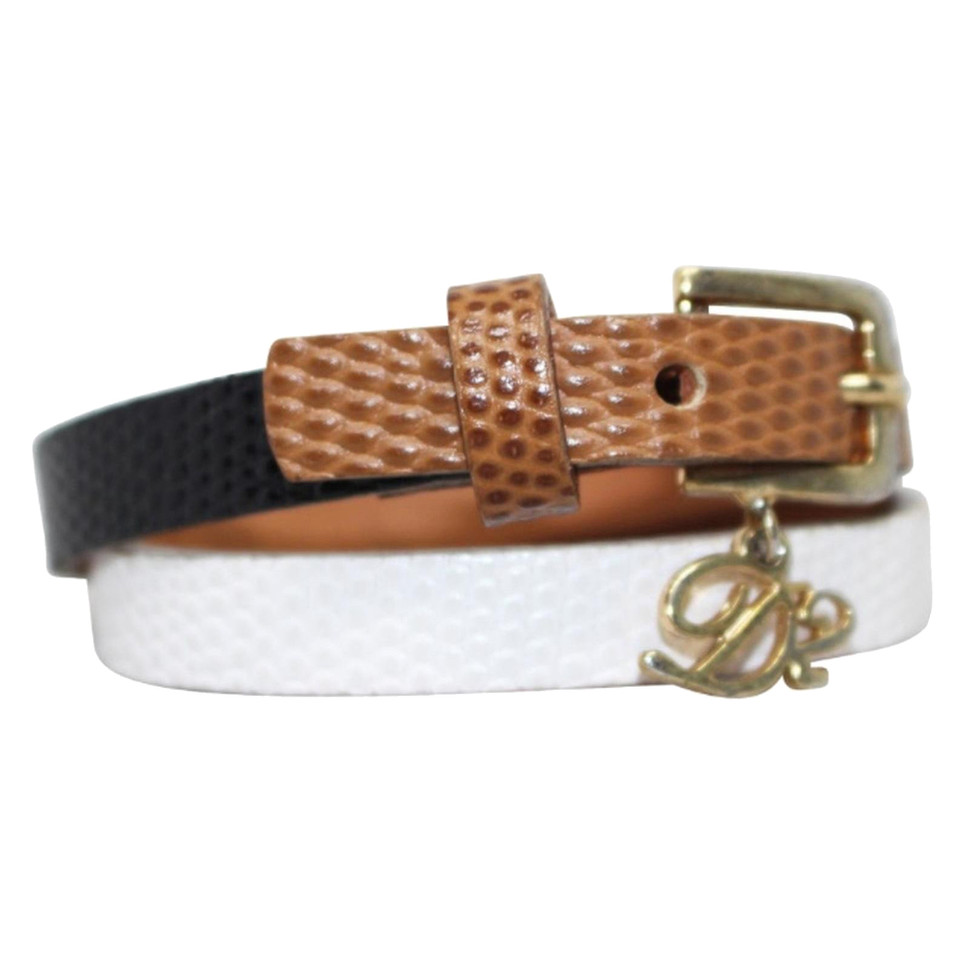 Dsquared2 Leather bracelet with logo