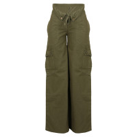 Alexander McQueen Paire de Pantalon en Coton en Vert